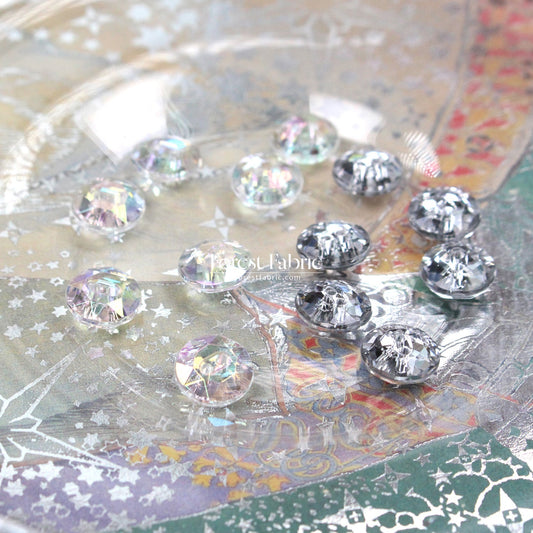 10mm Jewel - Cut Faceted Buttons - FO:REST Fabric 布恩堂Liberty fabrictana lawnjapanese fabricykk zipper