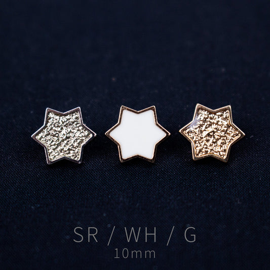 10mm Six-Point Star Shank Buttons - FO:REST Fabric 布恩堂Liberty fabrictana lawnjapanese fabricykk zipper