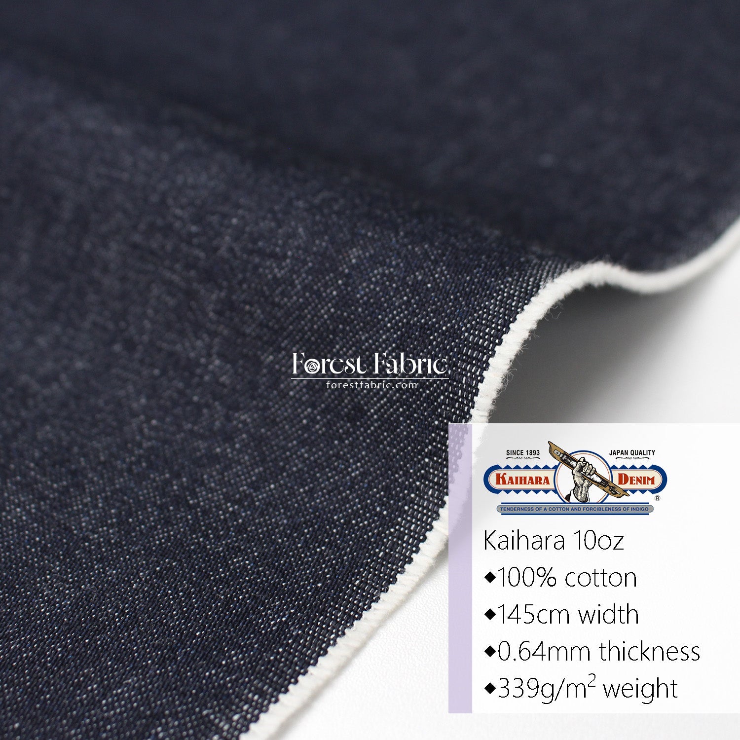 10oz Denim fabric 牛仔布 - FO:REST Fabric 布恩堂Liberty fabrictana lawnjapanese fabricykk zipper