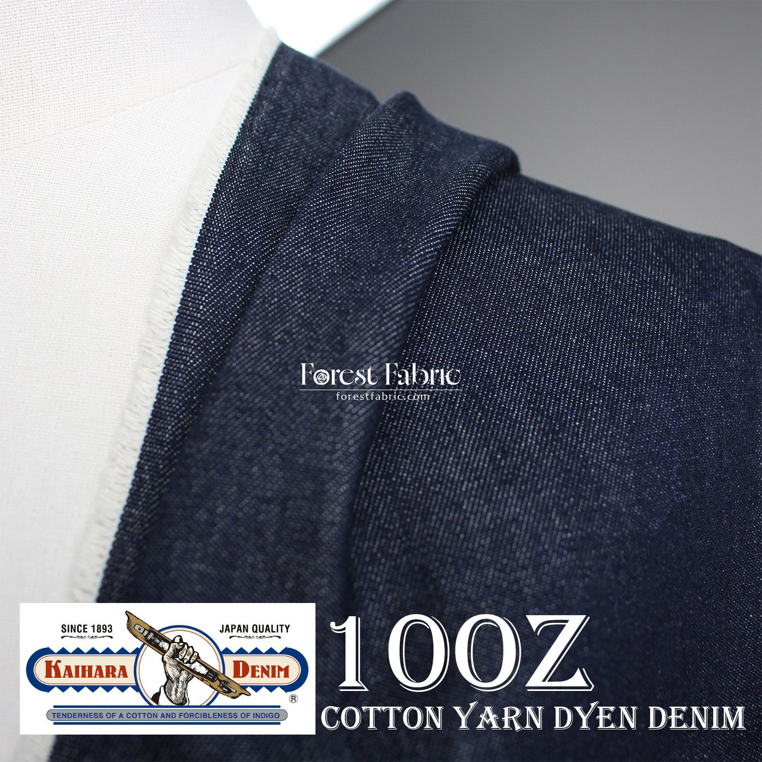 10oz Denim fabric 牛仔布 - FO:REST Fabric 布恩堂Liberty fabrictana lawnjapanese fabricykk zipper