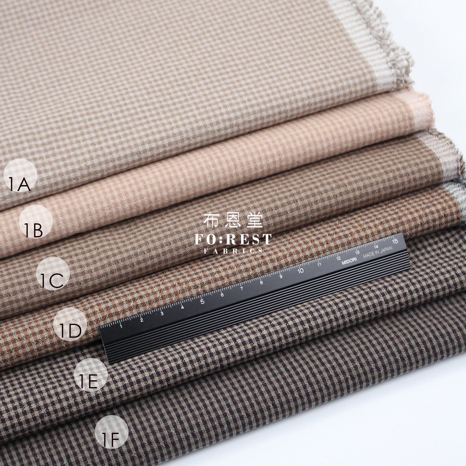10’’square Set - Yarn dyed cotton fabric拼布組2 Yarn dyed cotton