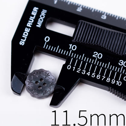 11.5 13 15 18 20mm Embossed Floral Buttons