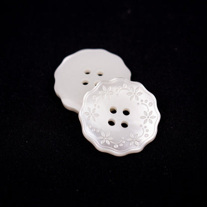 11.5 13 15 18 20mm Embossed Floral Buttons - FO:REST Fabric 布恩堂Liberty fabrictana lawnjapanese fabricykk zipper