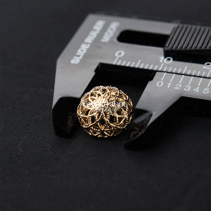 11.5/15mm Dome Filigree Floral Buttons - FO:REST Fabric 布恩堂Liberty fabrictana lawnjapanese fabricykk zipper