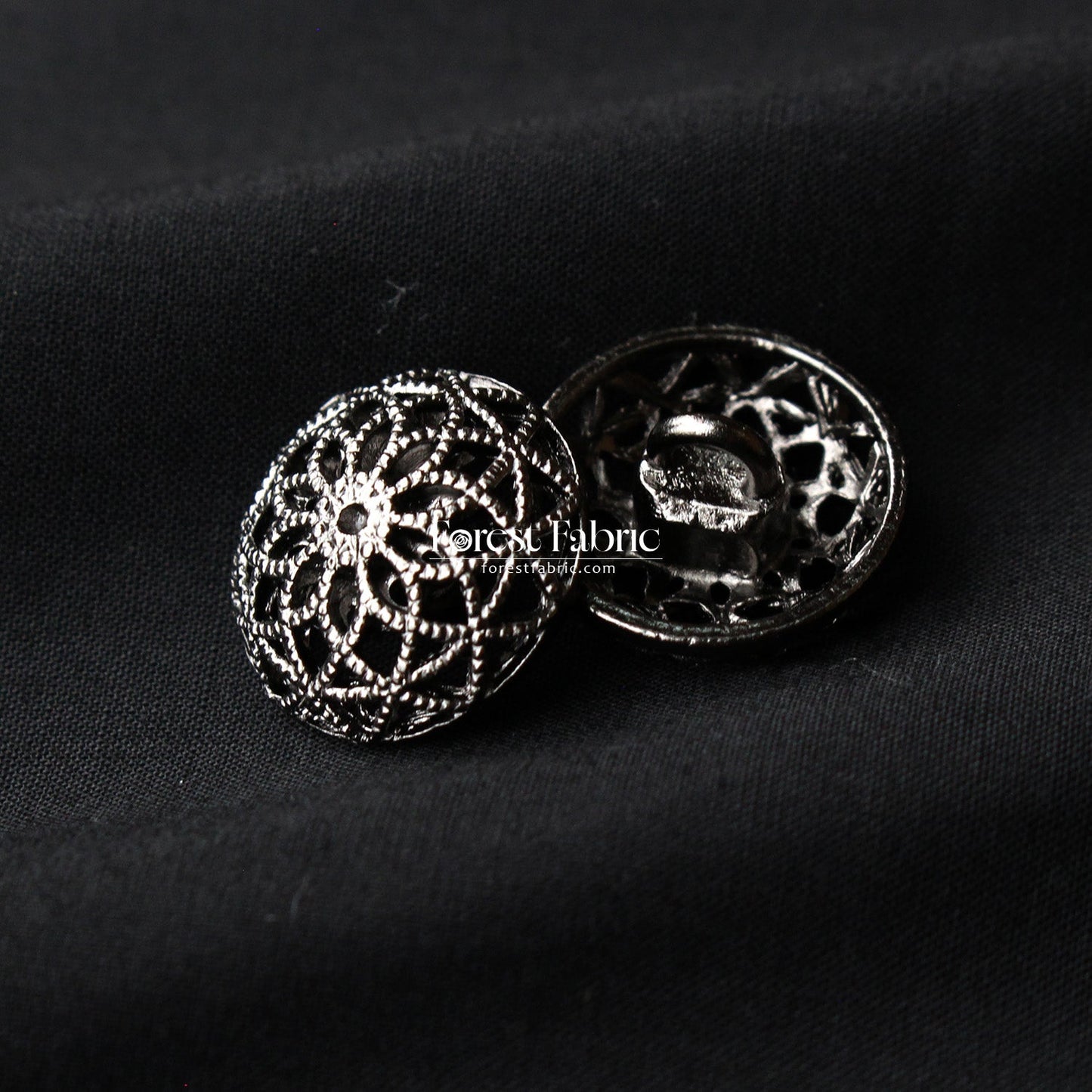 11.5/15mm Dome Filigree Floral Buttons - FO:REST Fabric 布恩堂Liberty fabrictana lawnjapanese fabricykk zipper