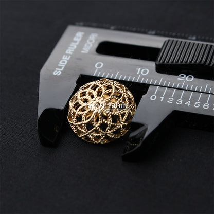 11.5/15mm Dome Filigree Floral Buttons - FO:REST Fabric 布恩堂Liberty fabrictana lawnjapanese fabricykk zipper