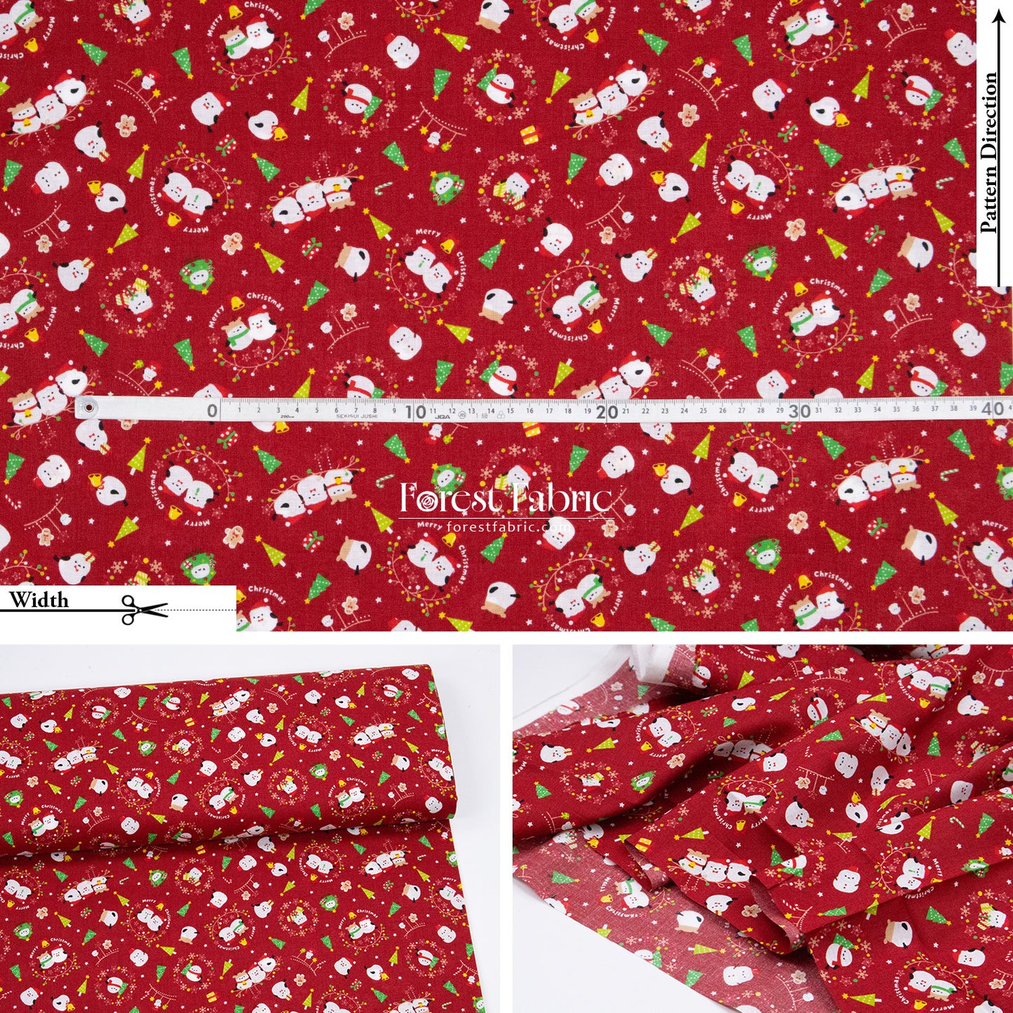 cotton -  Christmas Snowbird fabric