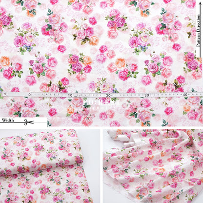 cotton - Petal Flower Fairies Rose fabric