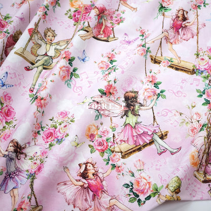 cotton - Spring Song Fairy fabric (Single Border)