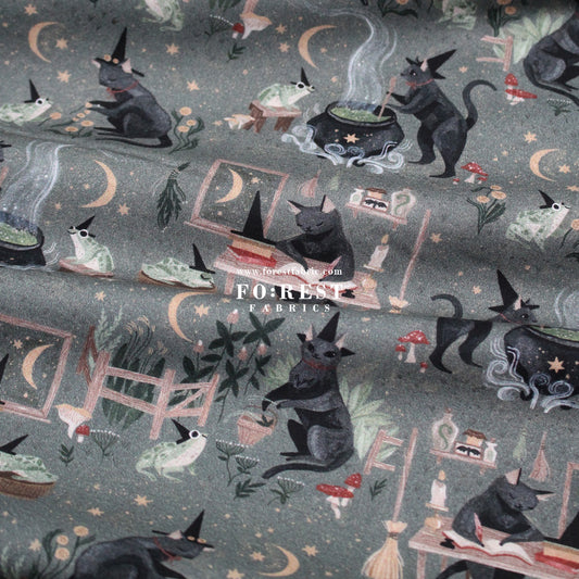 cotton - Goblincore Cats fabric