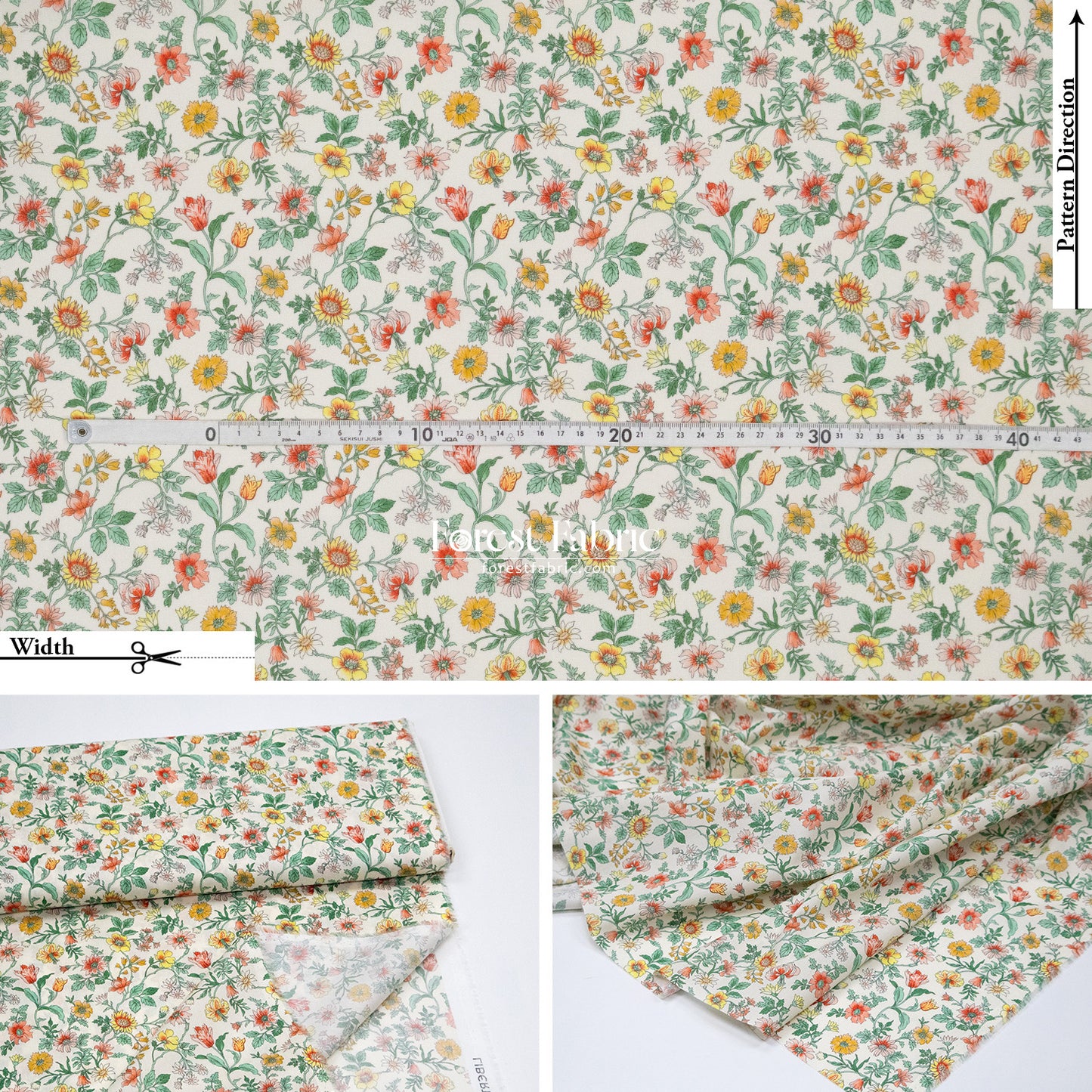 Liberty of London (Cotton Tana Lawn Fabric) - Tiger Lily