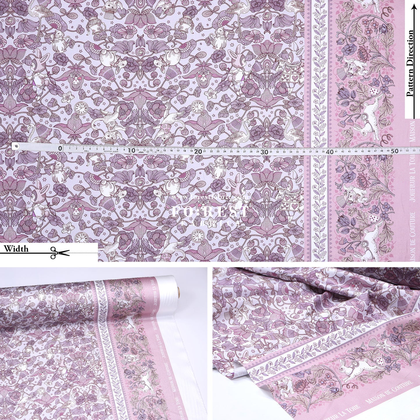 Satin Super Cotton - JoliFleur Poisonberry Thief fabric