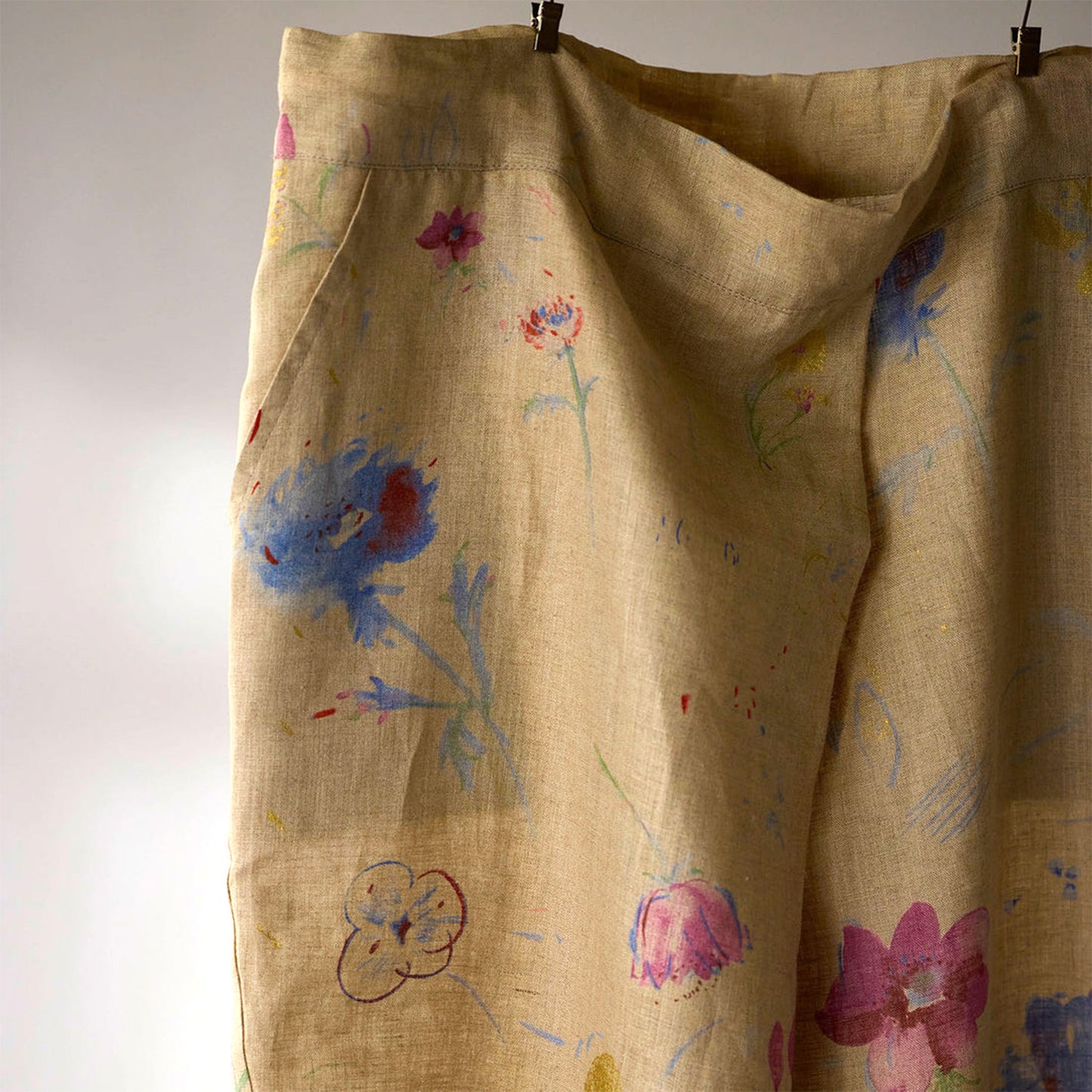 Linen - hana no toki niwa fabric 亞麻