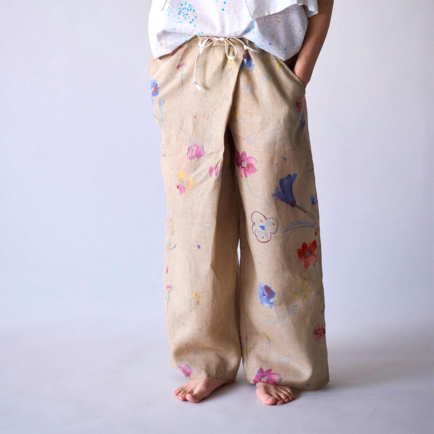 Linen - hana no toki niwa fabric 亞麻