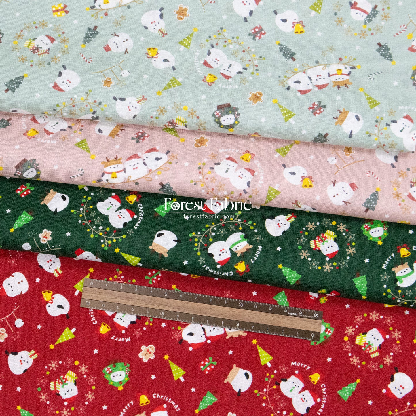 cotton -  Christmas Snowbird fabric