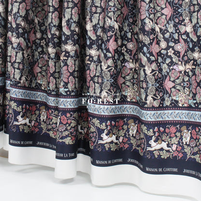Satin Super Cotton - JoliFleur Poisonberry Thief fabric Navy
