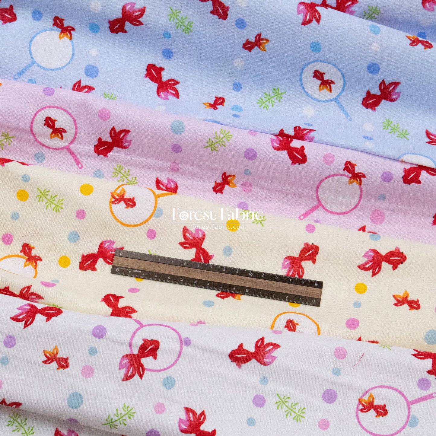 Double gauze - Goldfish scooping fabric