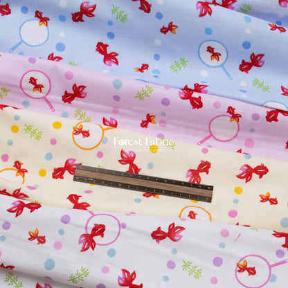Double gauze - Goldfish scooping fabric