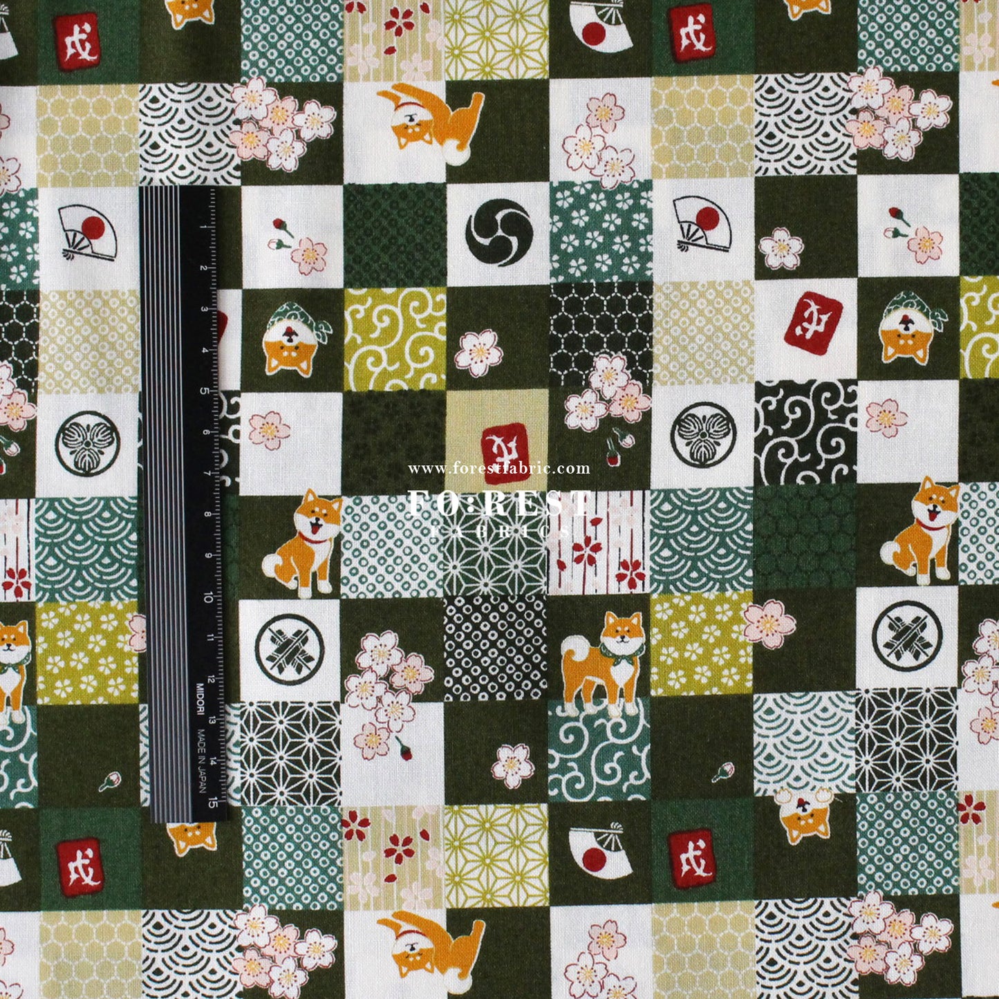 cotton - Shiba inu fabric