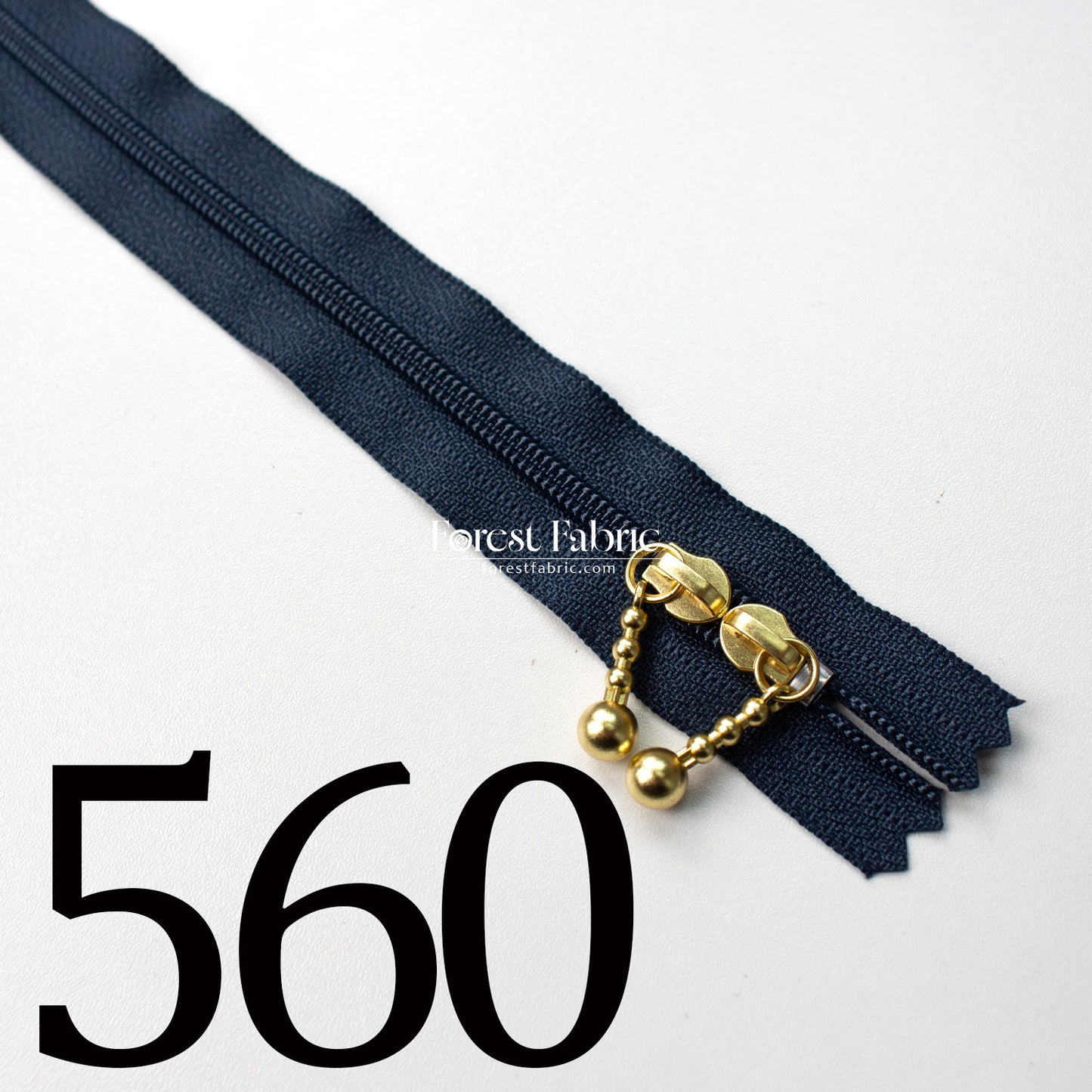 YKK 40cm Double-sided Zipper Golden
