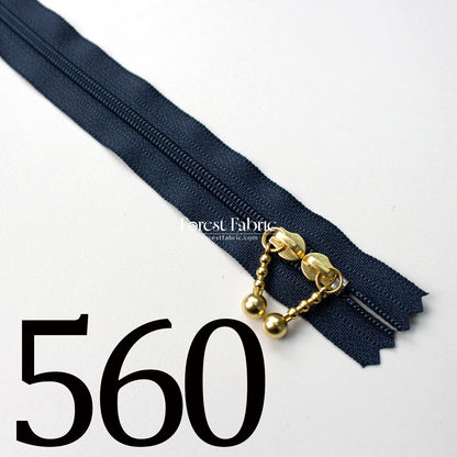 YKK 40cm Double-sided Zipper Golden
