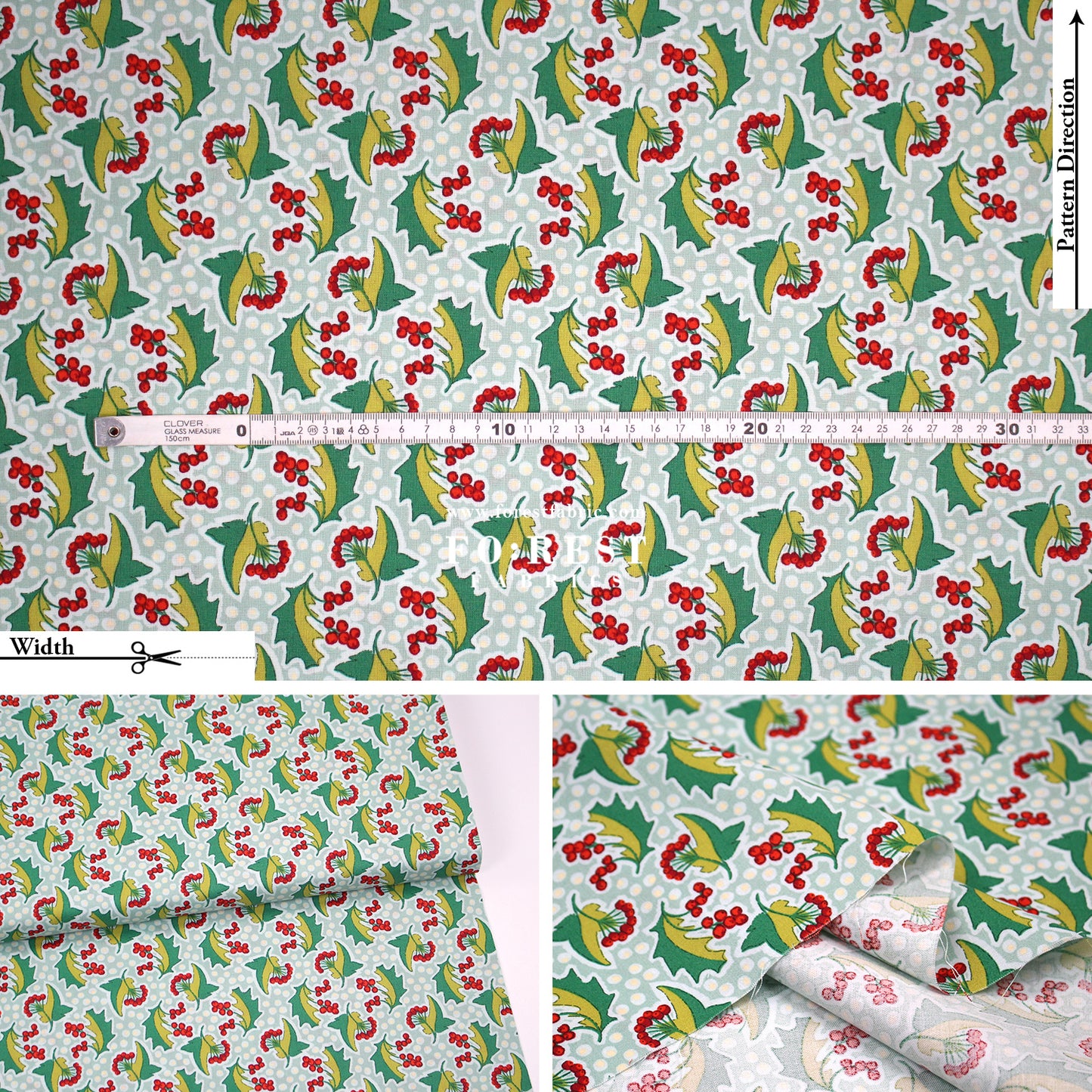 Quilting Liberty - Festive Flora fabric A