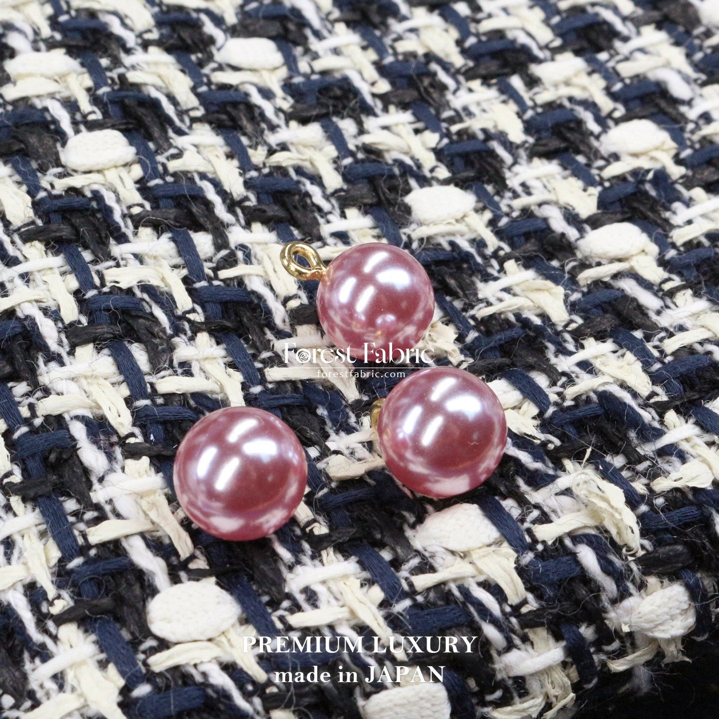 12mm Pink shape Pearl Buttons - FO:REST Fabric 布恩堂Liberty fabrictana lawnjapanese fabricykk zipper