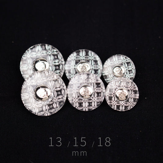13 15 18mm Grid Shank Buttons - FO:REST Fabric 布恩堂Liberty fabrictana lawnjapanese fabricykk zipper
