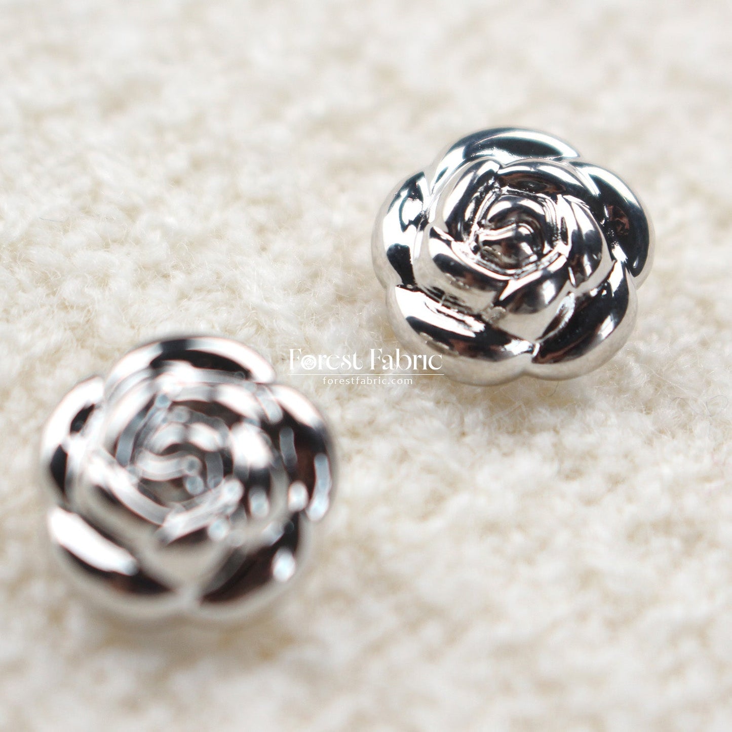 13/15/18mm Rose Blossom Buttons - FO:REST Fabric 布恩堂Liberty fabrictana lawnjapanese fabricykk zipper