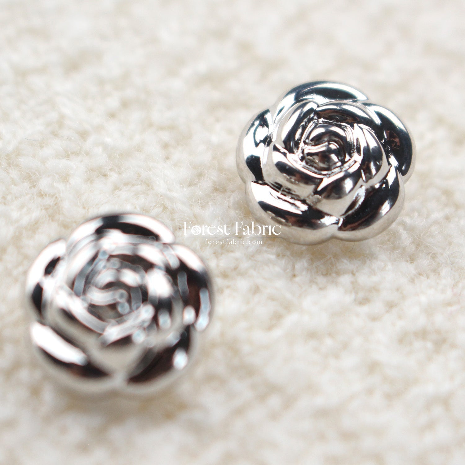 13/15/18mm Rose Blossom Buttons - FO:REST Fabric 布恩堂Liberty fabrictana lawnjapanese fabricykk zipper