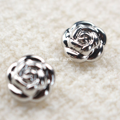 13/15/18mm Rose Blossom Buttons - FO:REST Fabric 布恩堂Liberty fabrictana lawnjapanese fabricykk zipper