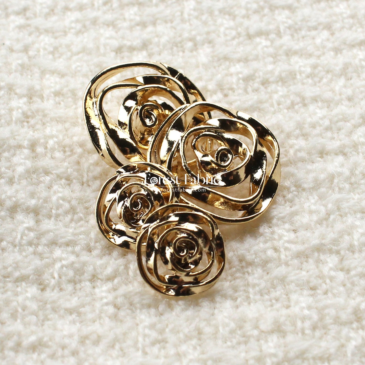 13/21mm Rose Filigree Buttons - FO:REST Fabric 布恩堂Liberty fabrictana lawnjapanese fabricykk zipper