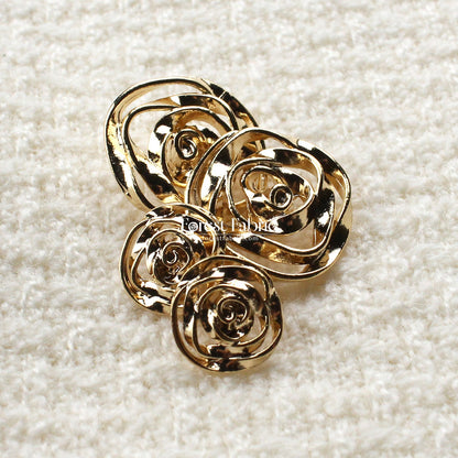 13/21mm Rose Filigree Buttons - FO:REST Fabric 布恩堂Liberty fabrictana lawnjapanese fabricykk zipper