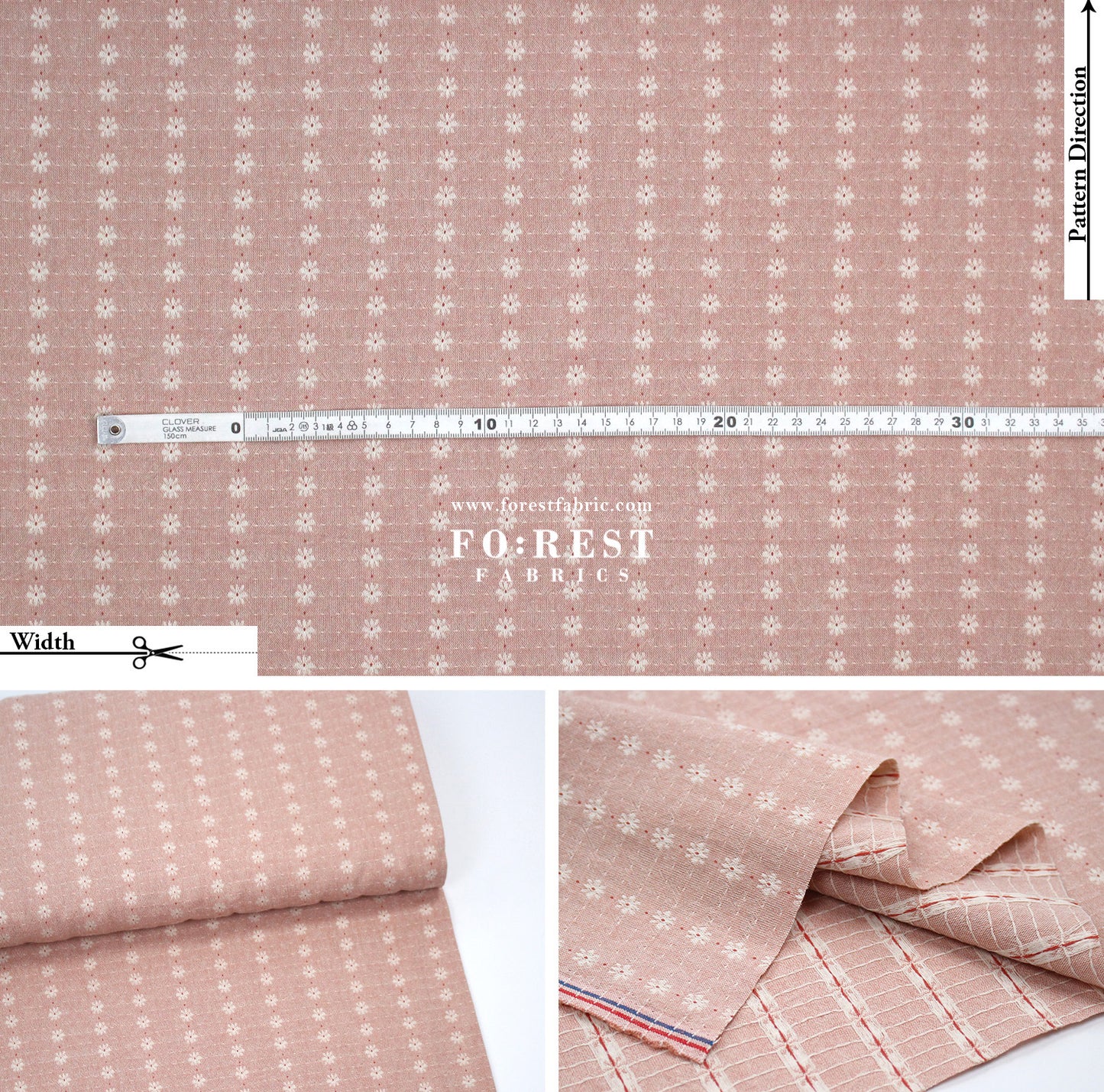 Yarn dyed cotton - Flower fabric