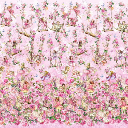 cotton - Spring Song Fairy fabric (Single Border)
