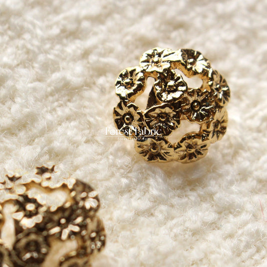 13mm Floral Bouquet Buttons - FO:REST Fabric 布恩堂Liberty fabrictana lawnjapanese fabricykk zipper