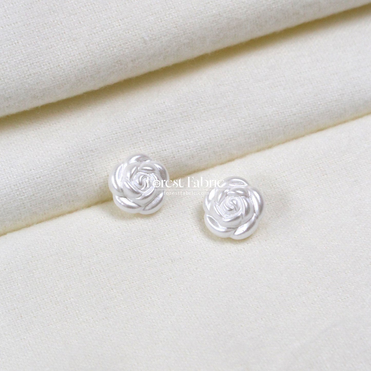 13mm Pearl style Rose Buttons - FO:REST Fabric 布恩堂Liberty fabrictana lawnjapanese fabricykk zipper