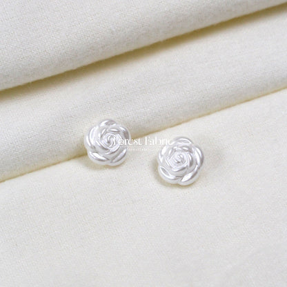 13mm Pearl style Rose Buttons - FO:REST Fabric 布恩堂Liberty fabrictana lawnjapanese fabricykk zipper