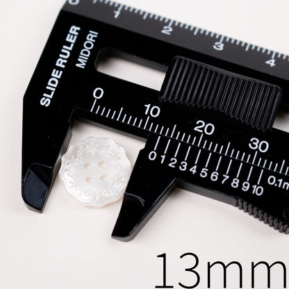 11.5 13 15 18 20mm Embossed Floral Buttons