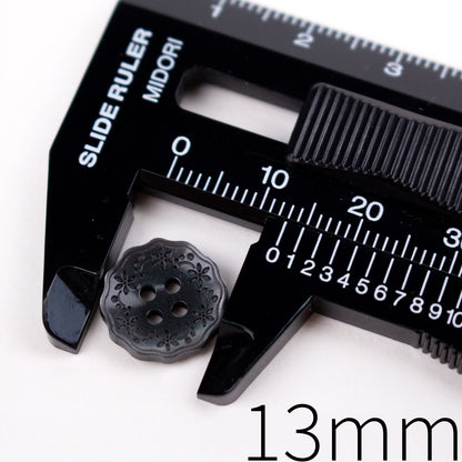 11.5 13 15 18 20mm Embossed Floral Buttons