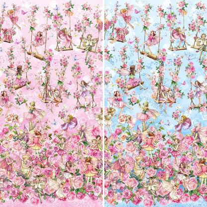 cotton - Spring Song Fairy fabric (Single Border)