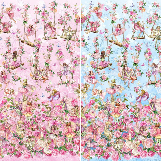 cotton - Spring Song Fairy fabric (Single Border)