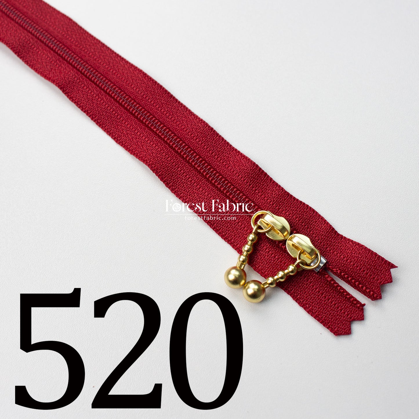 YKK 40cm Double-sided Zipper Golden