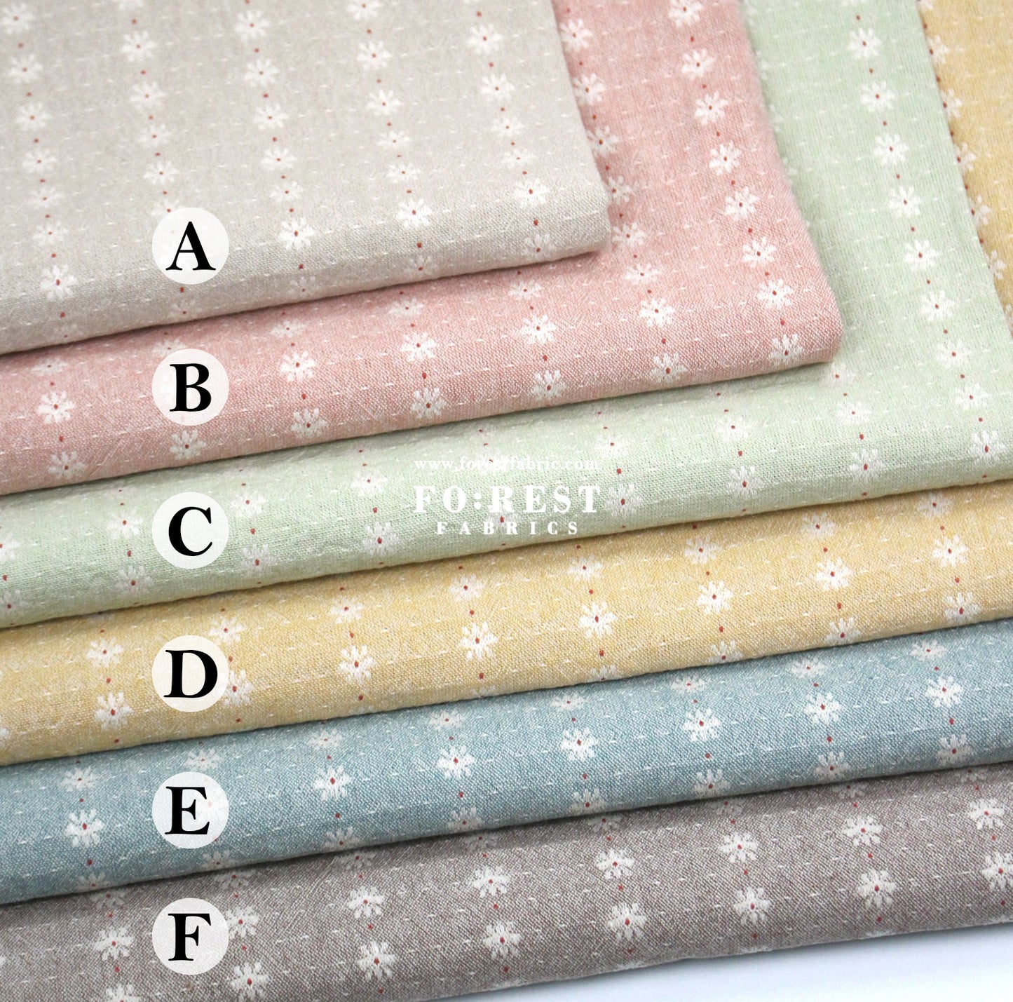 Yarn dyed cotton - Flower fabric