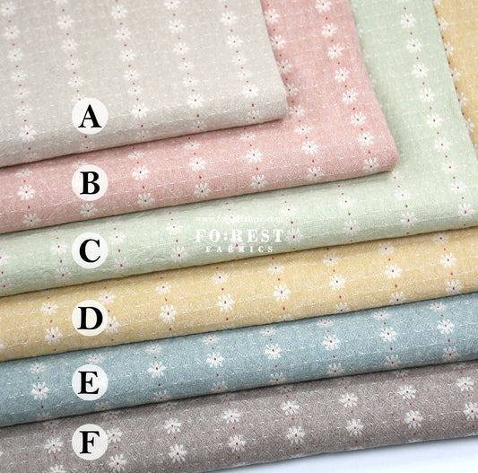 Yarn dyed cotton - Flower fabric
