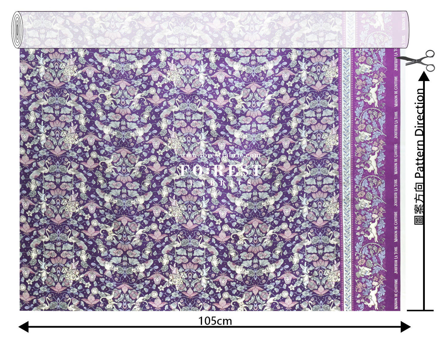 Satin Super Cotton - JoliFleur Poisonberry Thief fabric