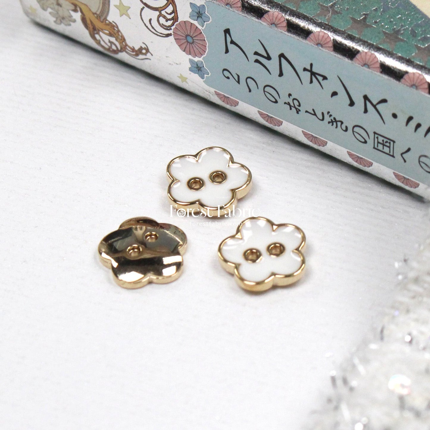 15mm Daisy Buttons - FO:REST Fabric 布恩堂Liberty fabrictana lawnjapanese fabricykk zipper