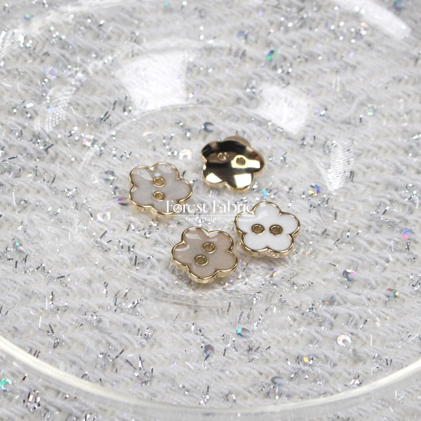 15mm Daisy Buttons - FO:REST Fabric 布恩堂Liberty fabrictana lawnjapanese fabricykk zipper