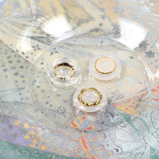 15mm Pearl & Crystal Buttons - FO:REST Fabric 布恩堂Liberty fabrictana lawnjapanese fabricykk zipper