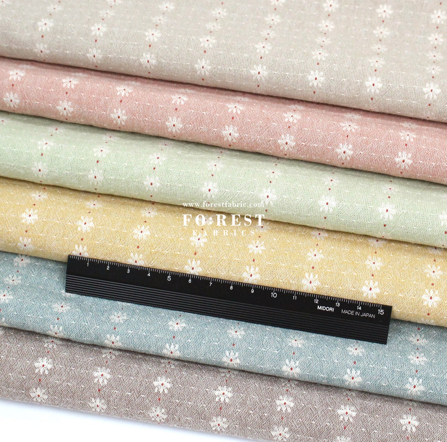 Yarn dyed cotton - Flower fabric